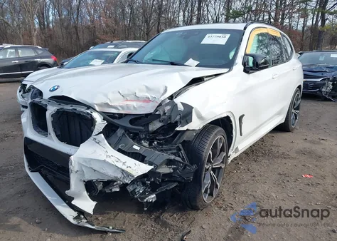 2020 BMW X3 M Competition z USA, uszkodzony, nr VIN 5YMTS0C02L9B31573